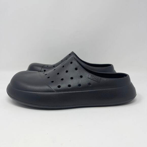 TOMS Alpargata Mallow Mule Womens 9/Mens 7 Molded Slip-On Black Eco EVA - Picture 4 of 9